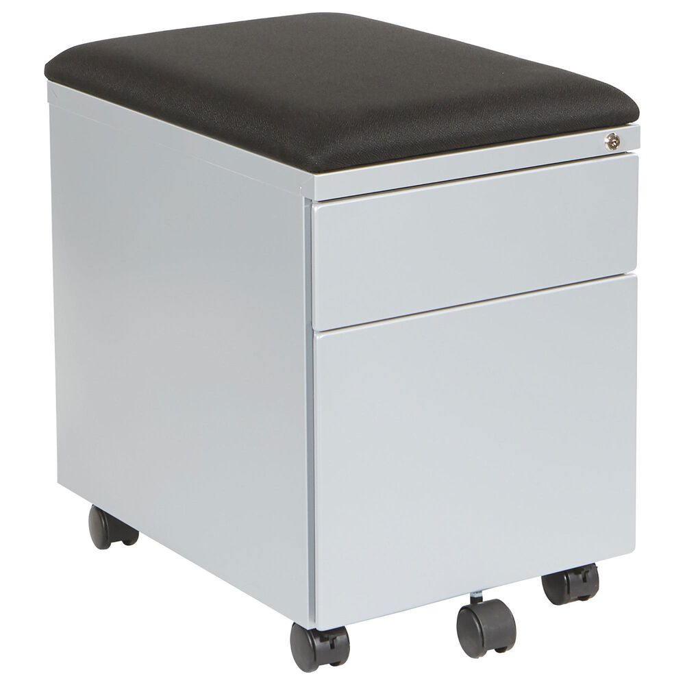 OSP Home File Cabinet in Black and Silver, , large