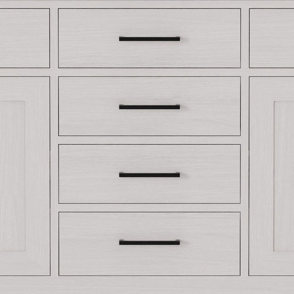 Lexora Home Abbey 80&quot; Double Bathroom Vanity in White Oak with 2 cm White Carrara Marble Top and Rectangular Sinks, , large