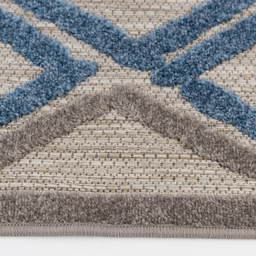 Central Oriental Fontana Parlan 3&#39;1&quot; x 5&#39;3&quot; Gray and Blue Area Rug, , large
