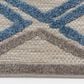 Central Oriental Fontana Parlan 3"1" x 5"3" Gray and Blue Area Rug, , large