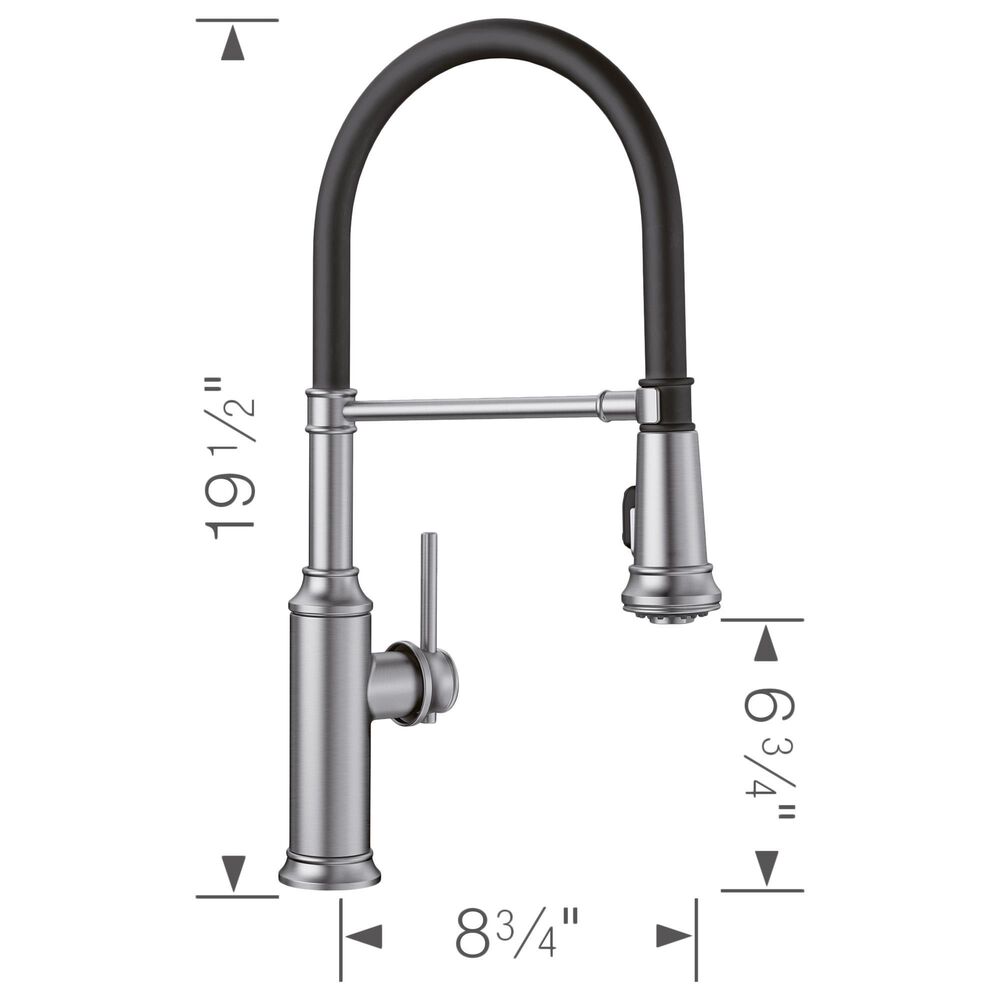 Blanco Empressa Semi-Pro Faucet in PVD Steel, , large