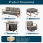 Sunwell Garden 6-Piece Patio Fire Pit Set In Gray, , large