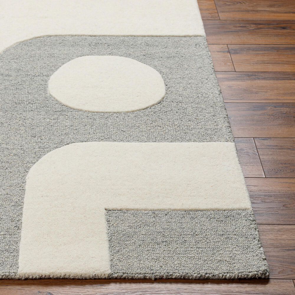 Surya Brook 2&#39; x 3&#39; Beige and Charcoal Area Rug, , large