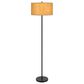 Cal Lighting Octavia Pole Lamp with Brown Paper Shade in Black, , large