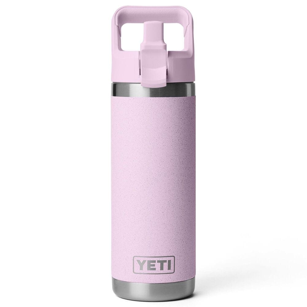 YETI Rambler 18 Oz Water Bottle with Color-Matched Straw Cap in Cherry Blossom, , large