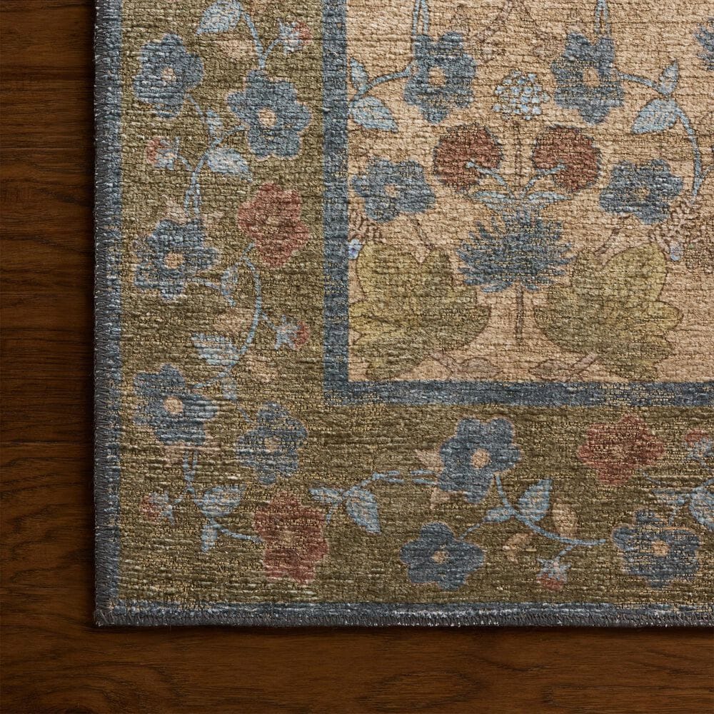 Rifle Paper Co. x Loloi Edinburgh Tan and Olive 10' x 14' Area Rug, , large