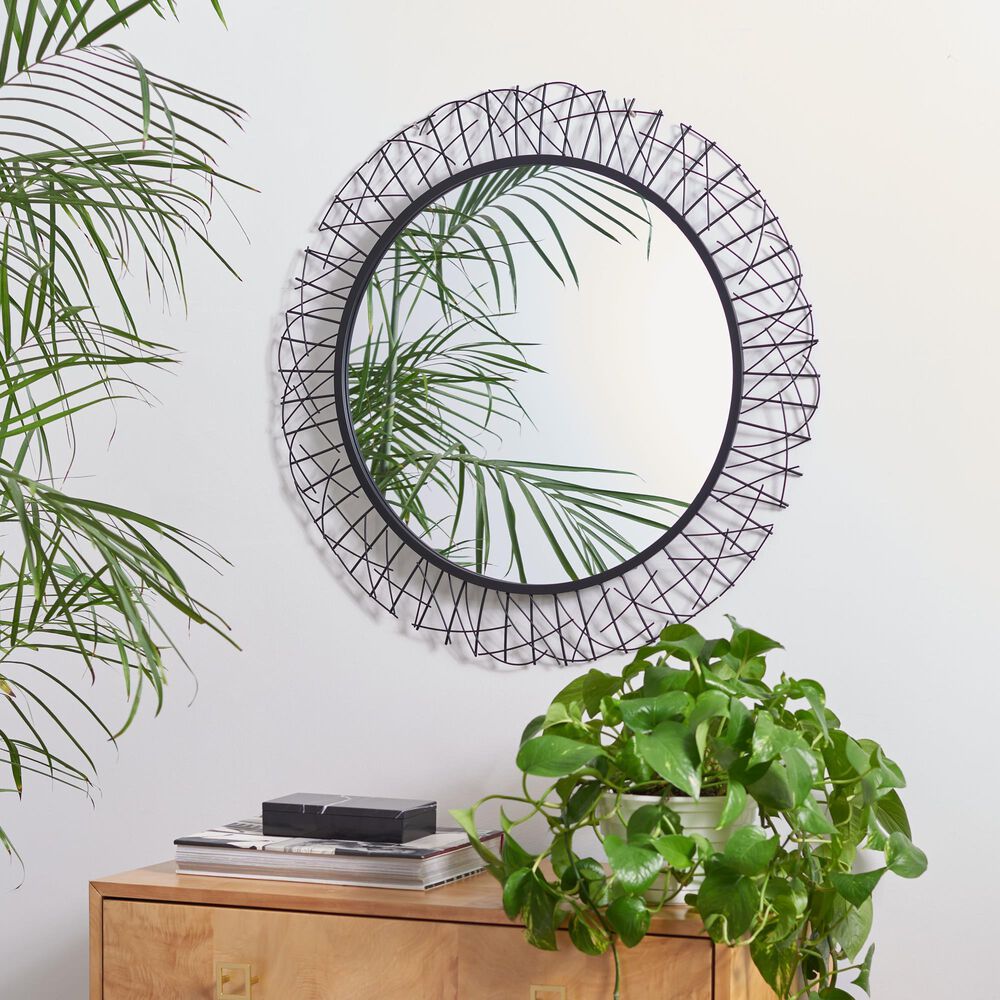 Safavieh Kenzie Mirror in Black, , large