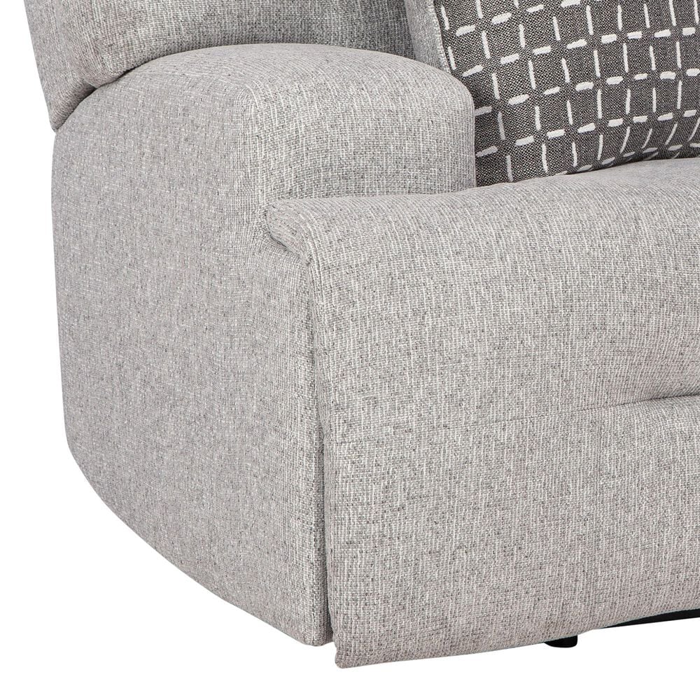 Ashley Acklen Place 5-Piece Power Reversible Reclining Sectional with Console in Pewter, , large