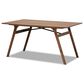 Baxton Studio Saxton Dining Table in Walnut Brown - Table Only, , large