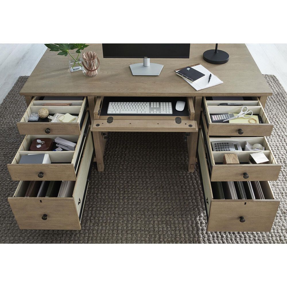 Riva Ridge Emerson 66&quot; Executive Desk in Light Elm, , large