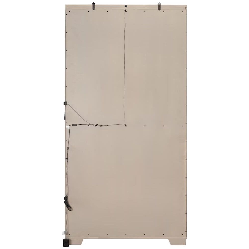 Chapel Hill Modern 5-Shelf Sliding Door Curio with LED in Light Brown, , large
