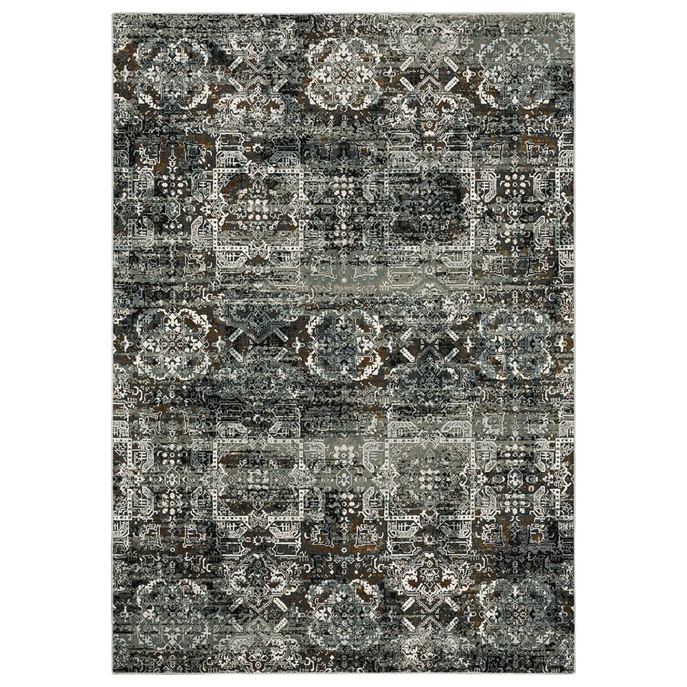 Oriental Weavers Gemini Faded Persian 7"10" x 10"10" Charcoal Area Rug, , large