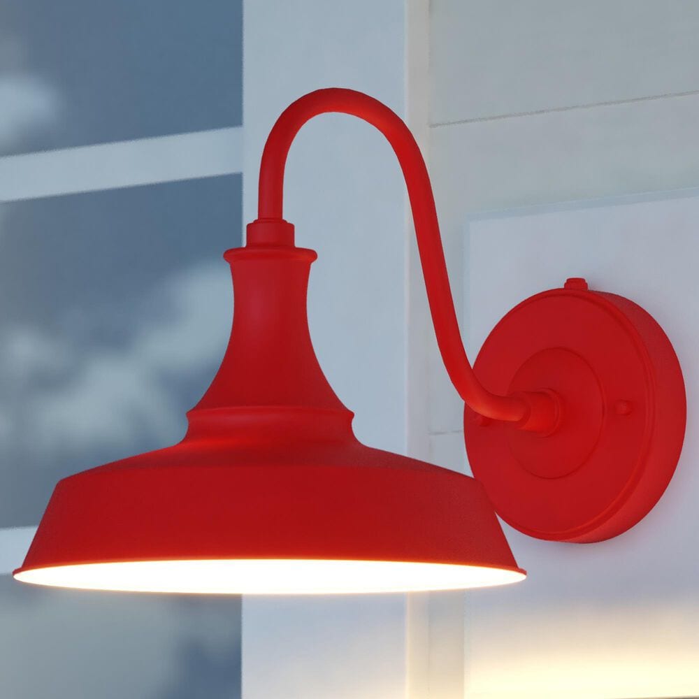Vaxcel Dorado 9" 1-Light Outdoor Wall Sconce in Red, , large
