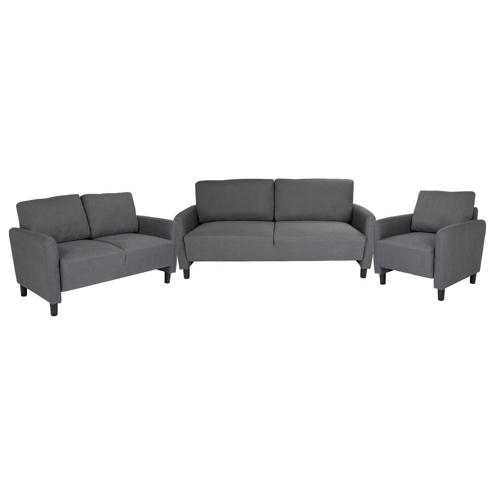 Flash Furniture Candler Park 3-Piece Living Room Set in Gray, , large