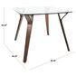 Lumisource Folia Dining Table in Clear/Walnut, , large