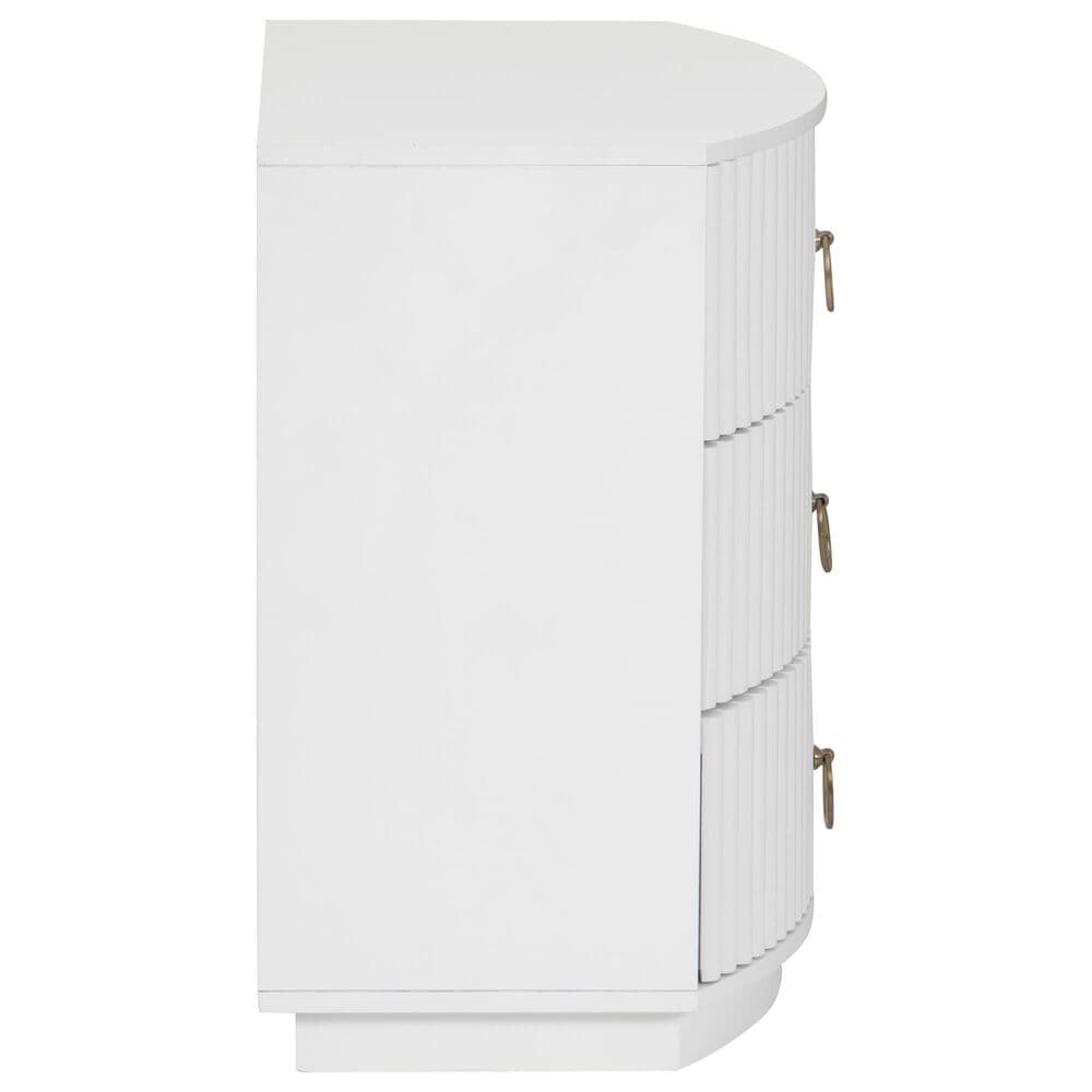 Linon Home Decor Chantel 3-Drawer Nightstand in White, , large