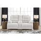 Ashley Rhines Falls Power Reclining Loveseat in Alloy, , large