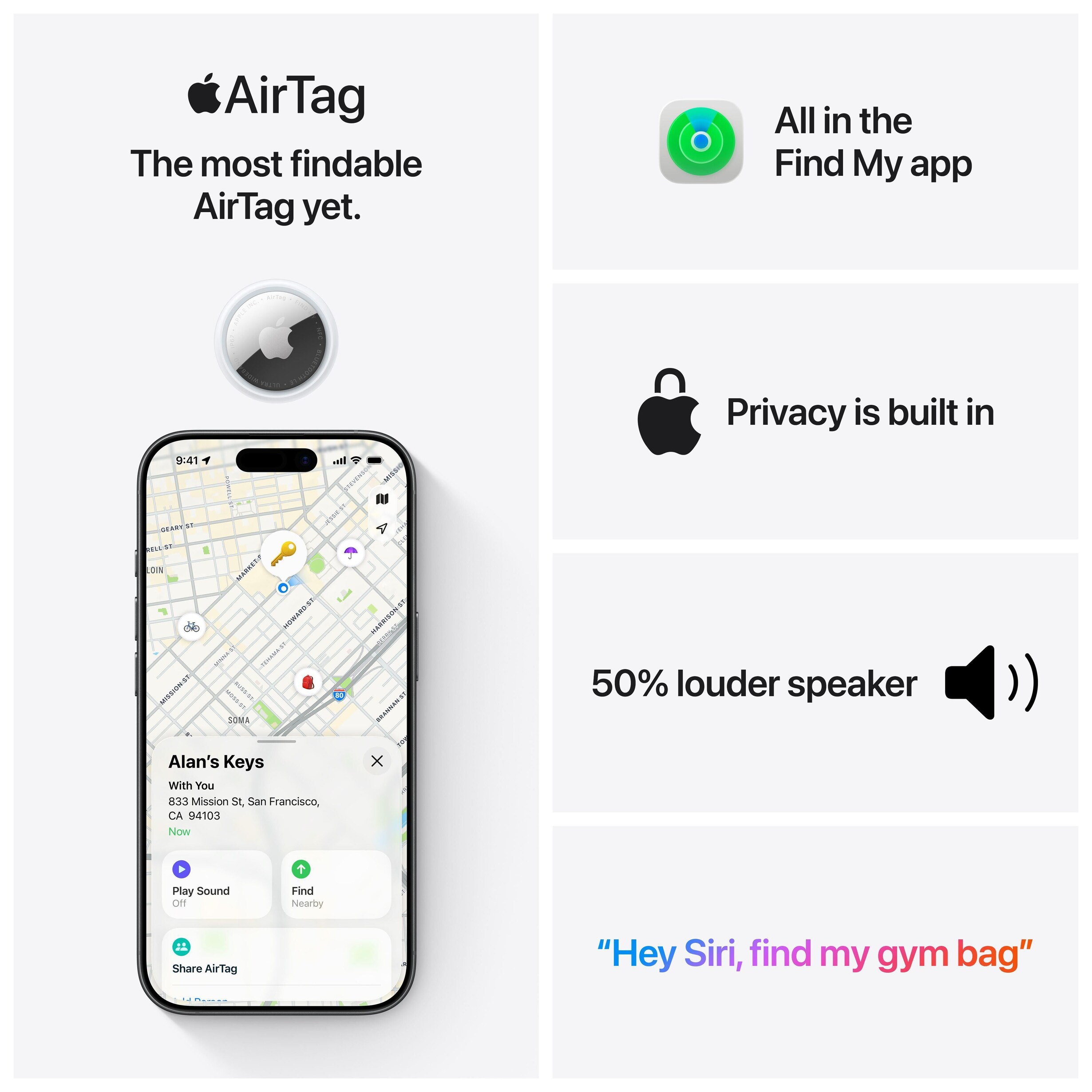 Apple AirTag 2nd Generation - 4 pack in White