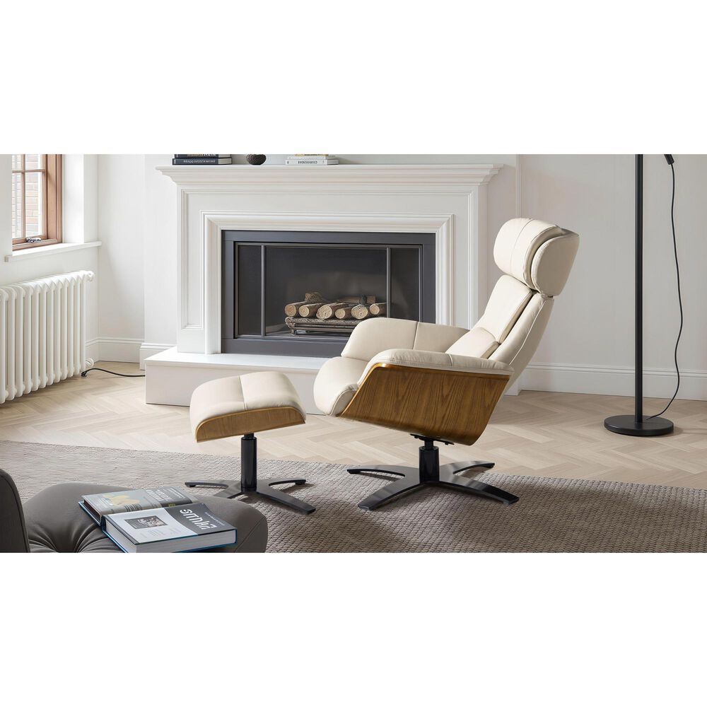 Jennifer Taylor Home Jovan Manual Recliner Lounge Chair in Pastel Beige, , large
