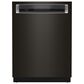 KitchenAid 24" Built-In Pocket Handle Dishwasher with FreeFlex 3rd Rack and LED Interior Light in Black Stainless Steel, , large