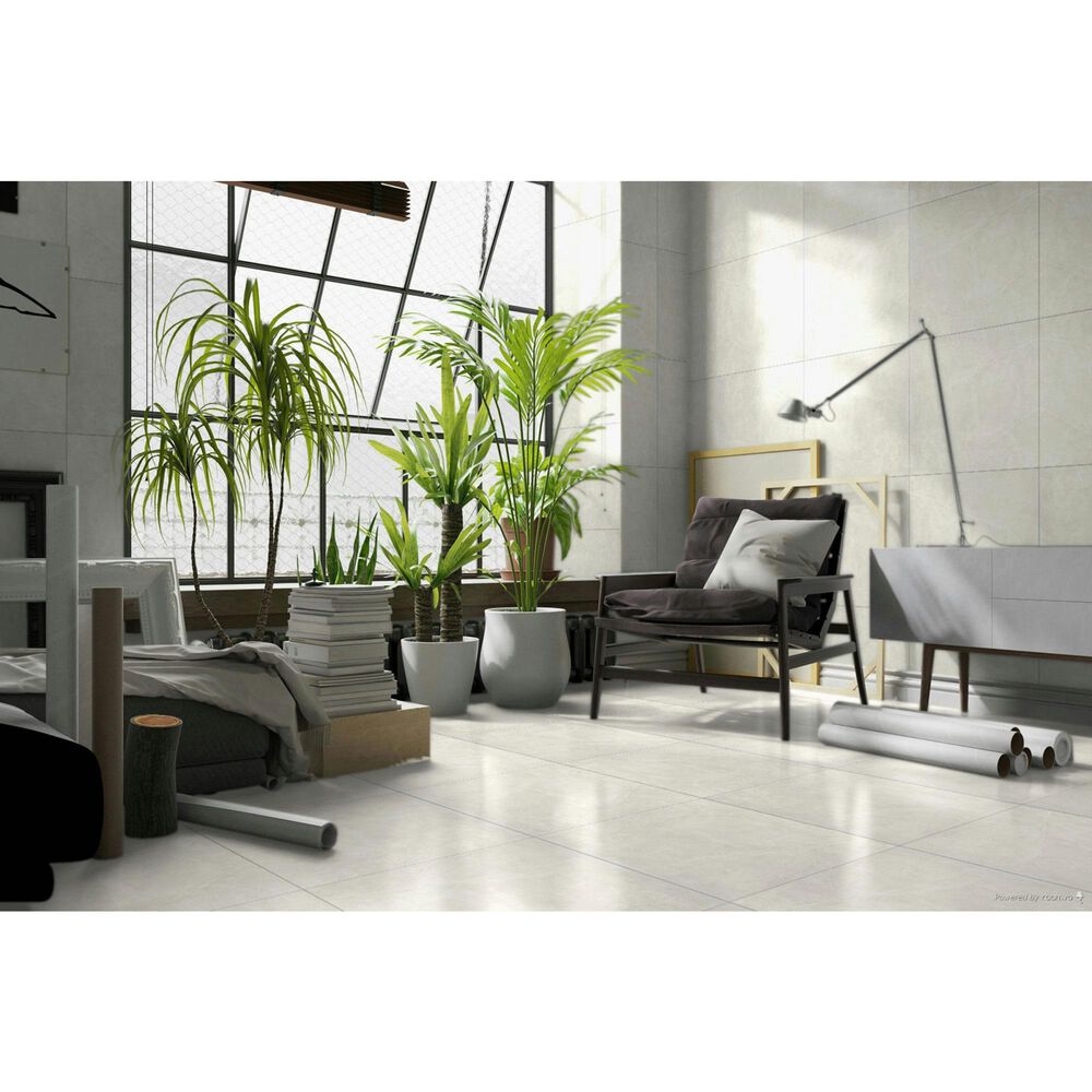 Emser Sterlina II Silver 24&quot; x 24&quot; Matte Porcelain Tile, , large