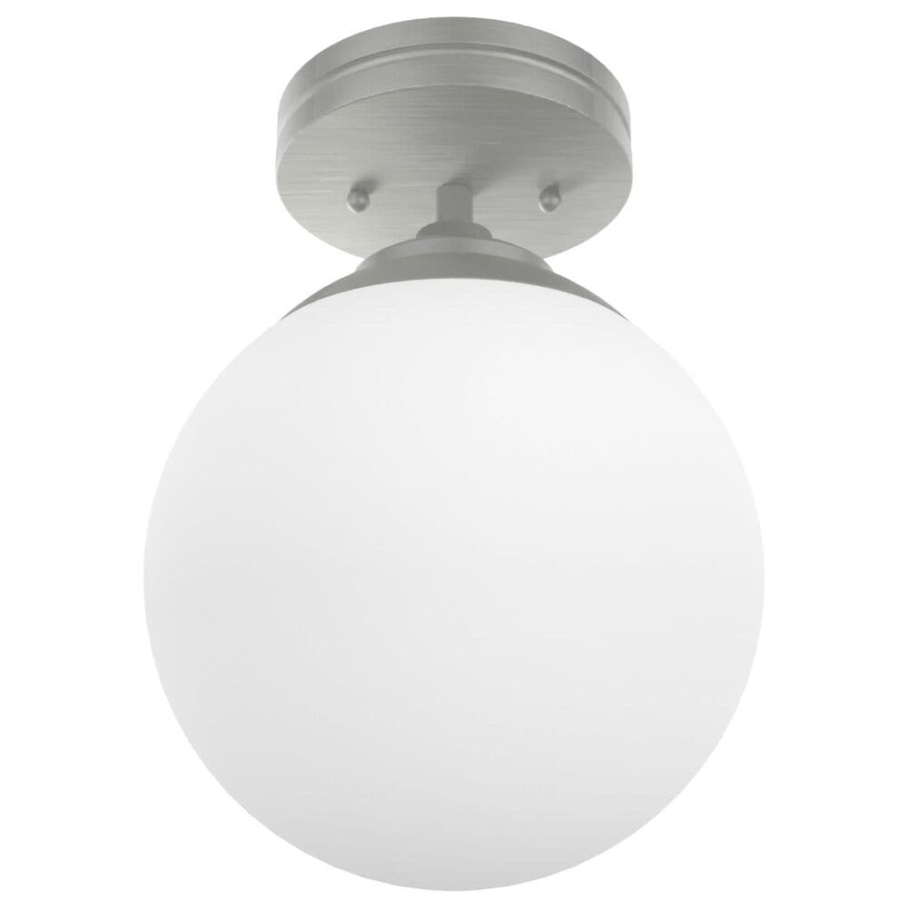 Hunter Hepburn 1-Light Semi-Flush Mount in Brushed Nickel, , large