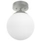 Hunter Hepburn 1-Light Semi-Flush Mount in Brushed Nickel, , large