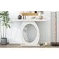Hearth and Haven Mirod Console Table with Egg-Shaped Base in Beige, , large