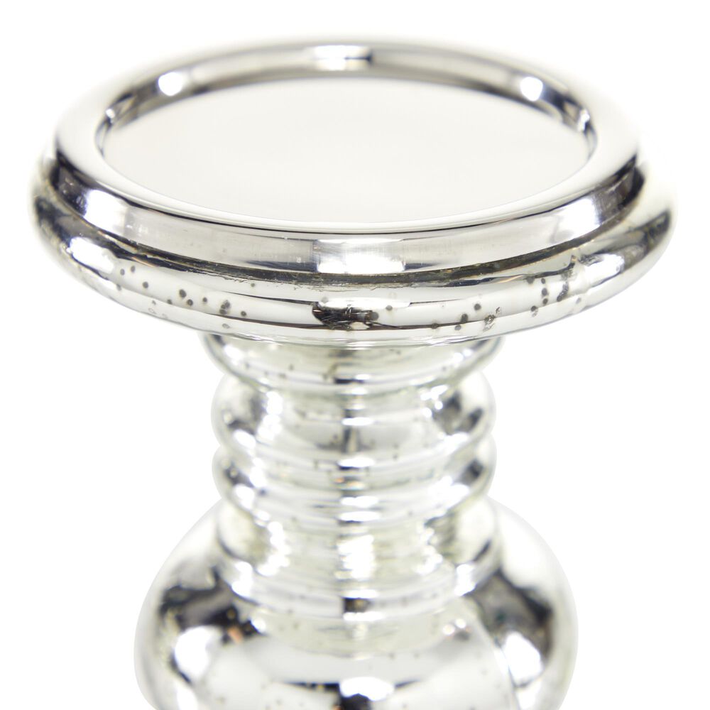 Maple and Jade 9&quot; Traditional Candle Holder in Silver &#40;Set of 2&#41;, , large