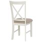 Linon Home Decor Jane Side Chair with Light Tan Cushion in Vanilla White, , large