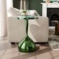 Furniture of America Gleam Round End Table in Polished Green, , large
