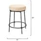 Jamie Young Ashbourne Counter Stool with Beige Upholstery in Black, , large