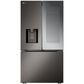 LG 27 cu. Ft 3 Door French Door, Counter Depth with Mirror InstaView Door-In-Door InPrintproof Black Stainless Steel, , large