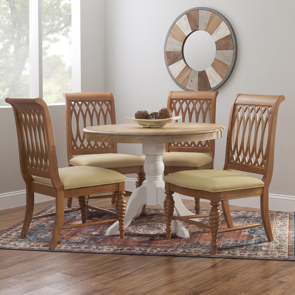 Linon Home Decor Mercer Side Chair in Warm Brown, , large