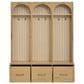 GigaCloud Wooden Hall Tree with Arched Design and Drawers in Natural and Oak, , large