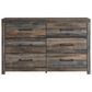 Signature Design by Ashley Drystan 5 Piece Twin Dual Storage Bed Set in Brown Rustic, , large