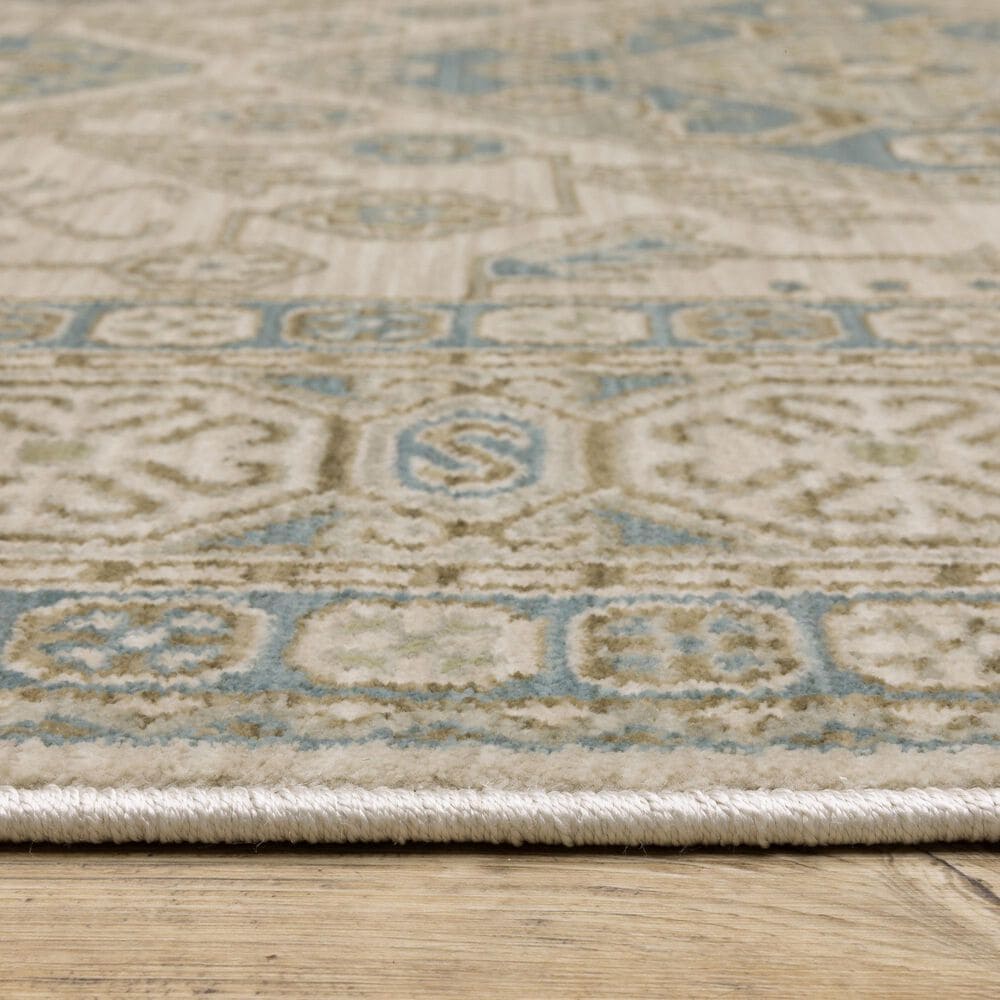 Oriental Weavers Maeve MAE05 Beige and Blue 2'3" x 7'6" Runner, , large