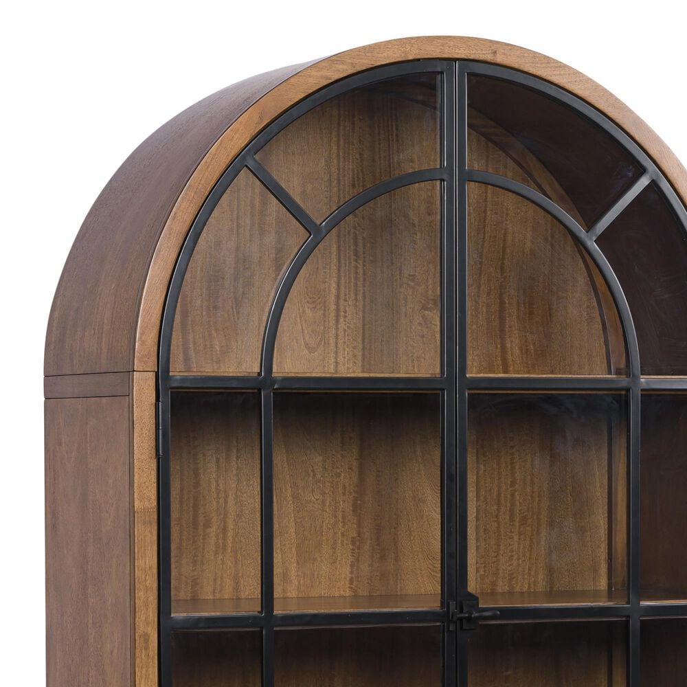 Ashley Greddinton Display Cabinet in Medium Brown and Black, , large