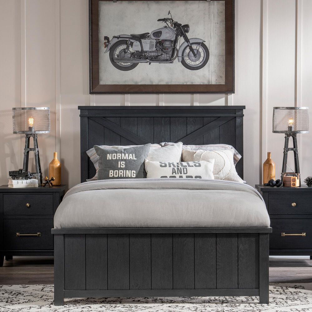 Legacy Classic Flatiron 4-Piece Full Trundle Bedroom Set in Midnight, , large