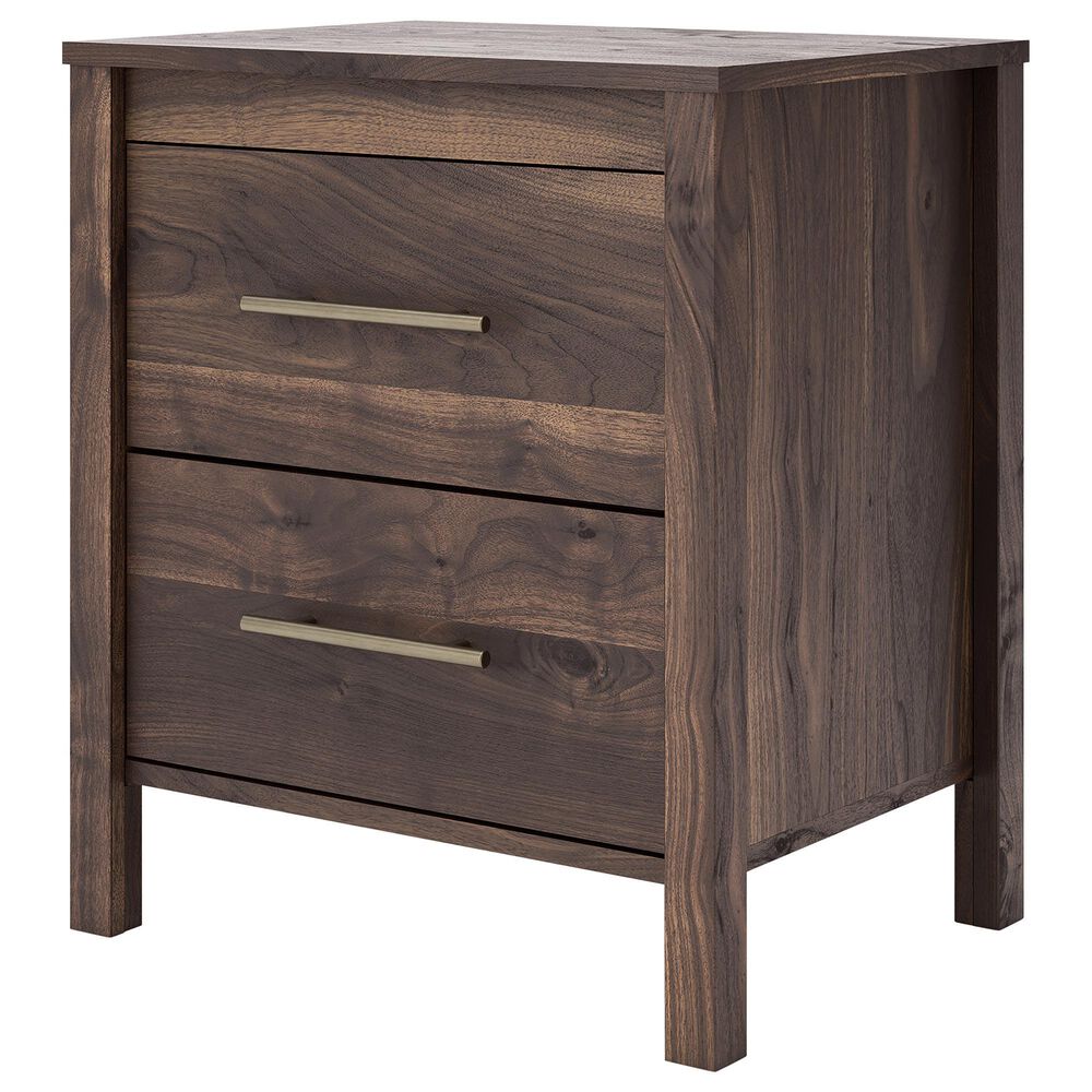 Ashley Calverson 2-Drawer Nightstand in Mocha, , large