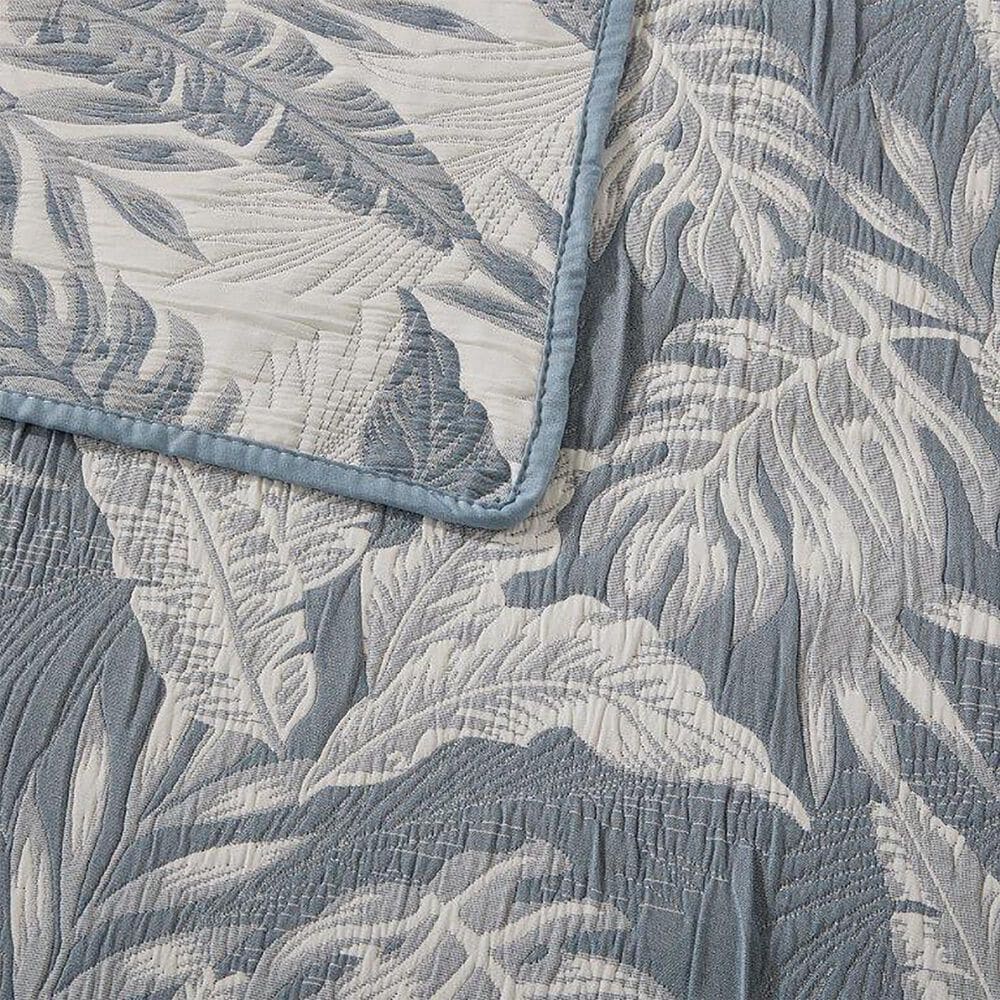 Duke Imports Virah Bella Jacquard 3-Piece King Quilt Set in Slate Tropics, , large