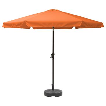 CorLiving 10" Orange Tilt Market Umbrella with Black Base, , large