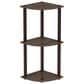 HOMLUX Turn-N-Tube 3-Tier Corner Bookshelf in Walnut and Brown, , large