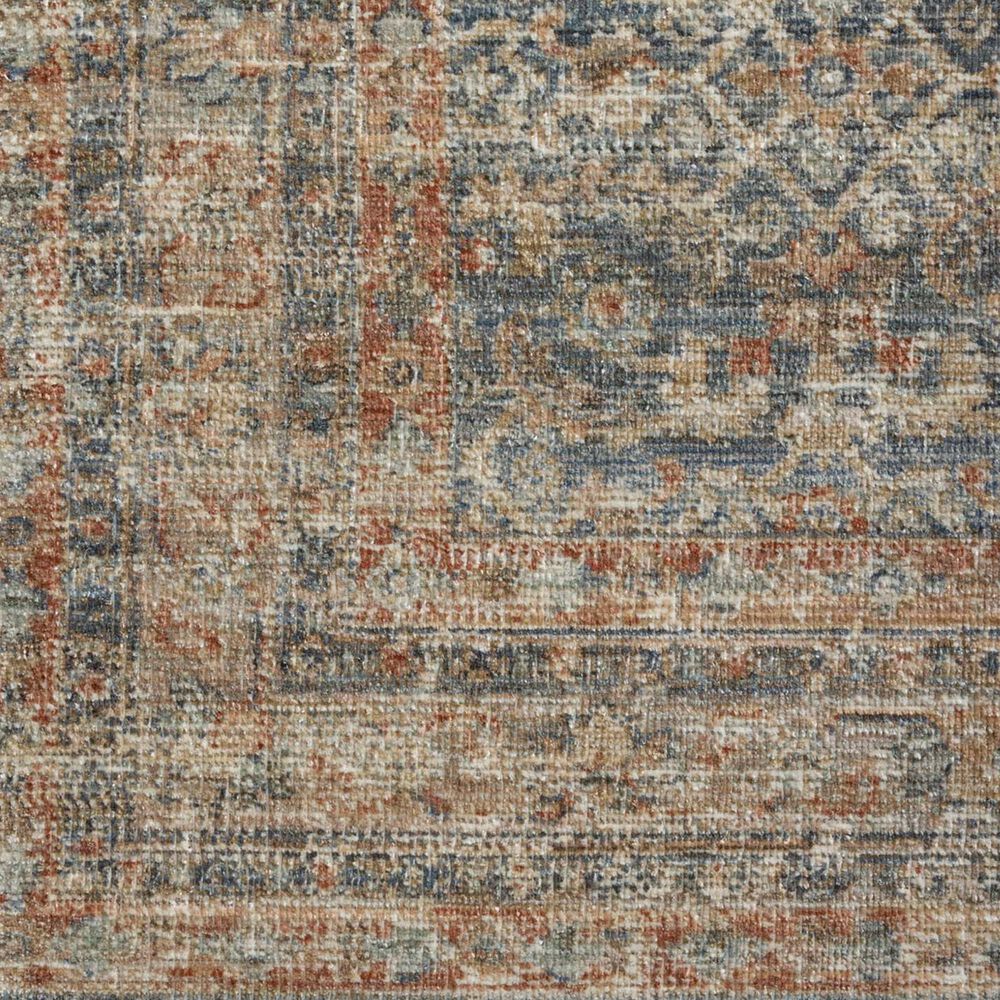 Loloi Heritage 4&#39; x 6&#39; Blue and Rust Area Rug, , large