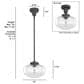 Hunter Saddle Creek 10" 1-Light Pendant with Clear Seeded Shade in Noble Bronze, , large