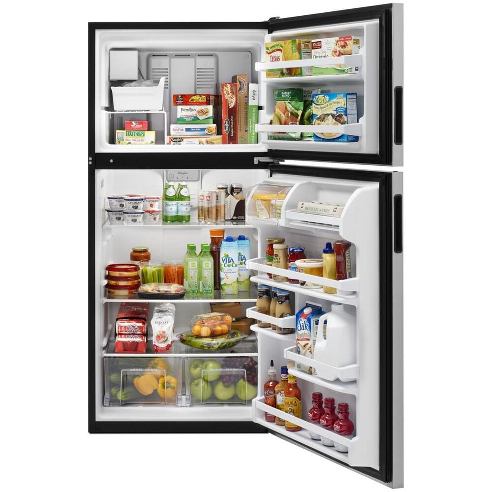 Whirlpool 30&quot; Wide 18 Cu. Ft. Top Freezer Refrigerator in Stainless Steel, , large