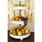 Maple and Jade Farmhouse Tiered Server in Distressed White and Dark Mocha, , large