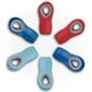 HIC Kitchen Magnetic Clips in Turquoise, Red and Navy (Set of 6), , large