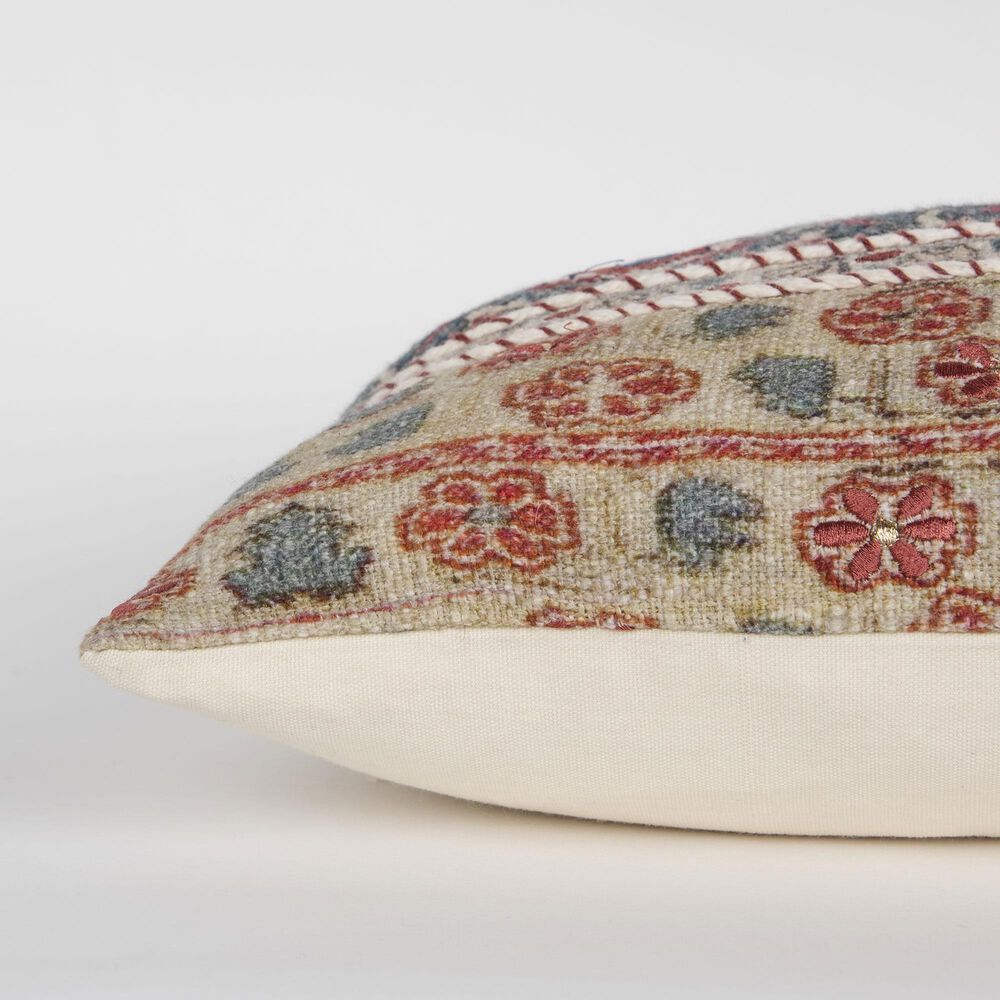 Rizzy Home 14&quot; x 26&quot; Down Fill Pillow in Floral Print, , large