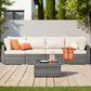 HOMLUX 5-Piece Patio Conversation Set with Grey Wicker in Beige, , large